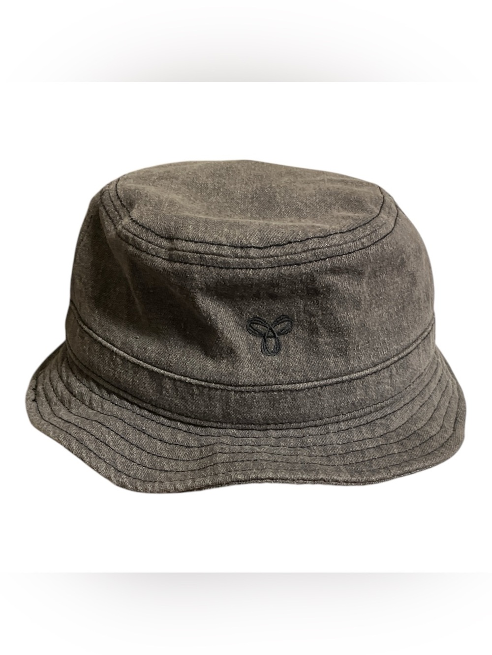 TNA Women's Washed Grey Denim Bucket Hat with  Logo. S/M